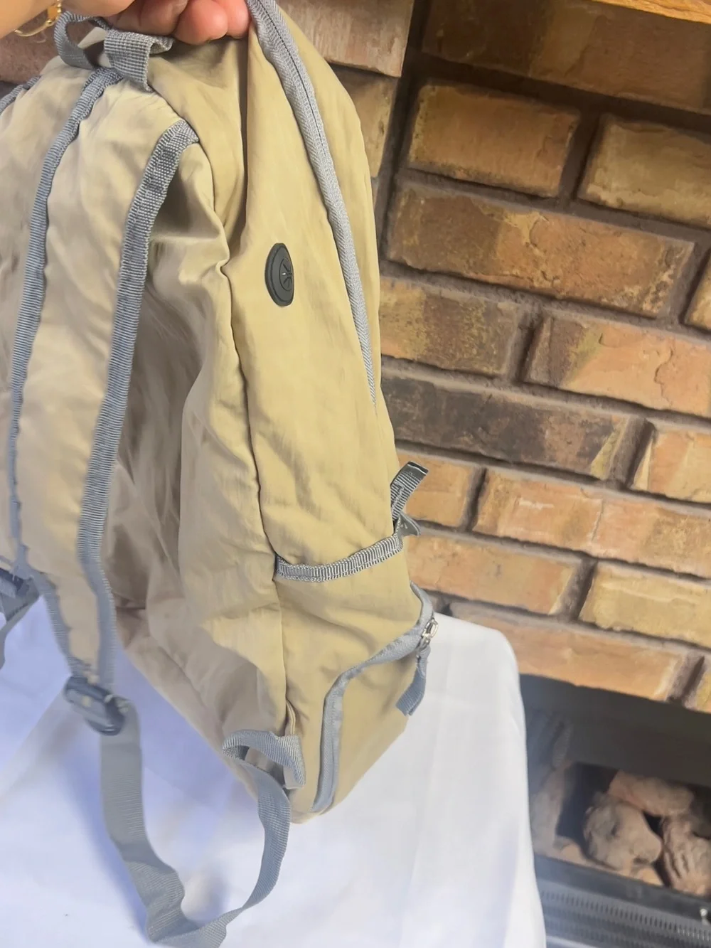 Cortege Men's Beige Lightweight Everyday Backpack